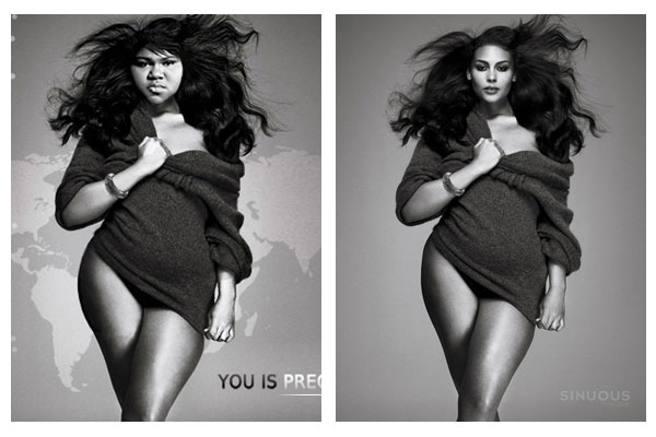 Photoshop Fail: Fake Gabourey Sidibe “179-Pound Weight Loss” Ad Spreads