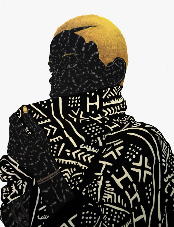 "Hold It In Your Mouth A Little Longer" by Toyin Odutola